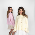 Oversized cardigan with soft sleeves