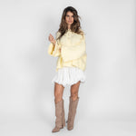 Oversized cardigan with soft sleeves