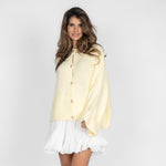 Oversized cardigan with soft sleeves