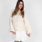 Oversized cardigan with soft sleeves