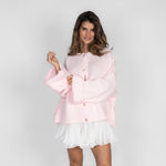 Oversized cardigan with soft sleeves