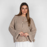 Oversized cardigan with soft sleeves