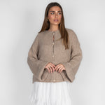 Oversized cardigan with soft sleeves