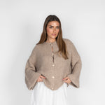 Oversized cardigan with soft sleeves