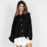 Oversized cardigan with soft sleeves