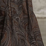 Fashion Retro Paisley Pattern Zipper Maxi Dress