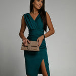 La Scintilla | Elegant Viscose Dress with Slit Detail