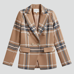 Women’s Blazer with Lapels and Textured Surface