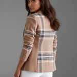 Women’s Blazer with Lapels and Textured Surface