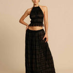 Ruby Collins | Ruffle Crop Top & Maxi Skirt Set For Women