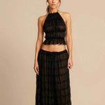 Ruby Collins | Ruffle Crop Top & Maxi Skirt Set For Women