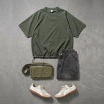 Urban Functional Quick-Dry Loose Top with Drawstring Hem