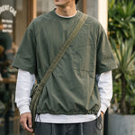 Urban Functional Quick-Dry Loose Top with Drawstring Hem