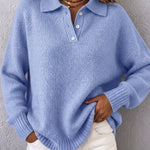 Marvelle™ | Chic Polo Hooded Knit Sweater