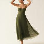 Isabella Moretti | Pleated Midi Dress For Women