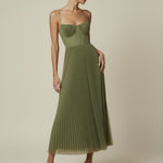 Isabella Moretti | Pleated Midi Dress For Women