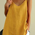 Isla | Spaghetti Strap Linen Top
