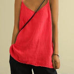 Isla | Spaghetti Strap Linen Top