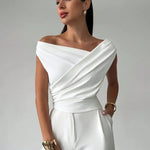 Amélie Rousseau | Draped Elegance Top For Women