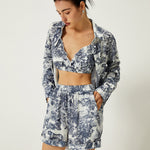 Grace Holloway | Blue Toile 3-Piece Printed Set For Women