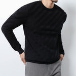 Men's Cashmere-Blend Crewneck Sweatshirt | Sleek Soft Touch Comfort