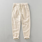 Men's Cotton-Linen Blend Joggers | Tailored Lightweight Comfort