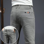 Men's Cotton Blend Khaki Pants | Stylish Slim Fit for Autumn-Winter