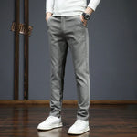 Men's Cotton Blend Khaki Pants | Stylish Slim Fit for Autumn-Winter