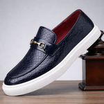 Men's Croc-Embossed Loafers | Refined Slip-On Style