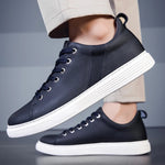 Men's Genuine Leather Low-Top Sneakers | Refined Everyday Comfort