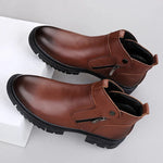 Men's Leather Side-Zip Boots | Structured Everyday Fit