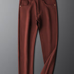 Men's Herringbone Trousers | Tailored Elegant Dress Pants | Sophisticated Comfort Fit