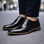 Men's Leather Dress Sneakers | Refined Smart-Casual Fit
