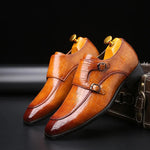 Men's Leather Monk Strap Dress Shoes | Refined Formal Style