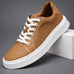 Men's Leather Lace-Up Sneakers | Refined Everyday Fit