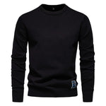 Men's Solid Color O-Neck Pullover Sweater | Tailored Warm Casual Essential