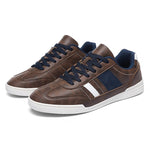 Men's Vegan Leather Low-Top Sneakers | Stylish Everyday Comfort Fit