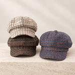 Mirelle Plaid Knit Beret