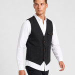 KZZ Men's Retro Tweed Vest