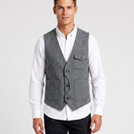 KZZ Men's Retro Tweed Vest