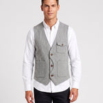 KZZ Men's Retro Tweed Vest