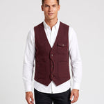KZZ Men's Retro Tweed Vest