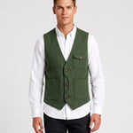 KZZ Men's Retro Tweed Vest