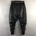 Faux Leather Plus Velvet Thickened Small Cuffs Skinny Pants