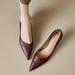Michèle™ | Elegant Low Heel Court Shoes
