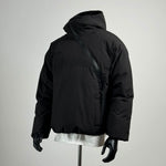 Diagonal Zipper Hooded Cotton-padded Jacket