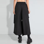Elastic Waist Loose-fitting Two-piece Wide-leg Skirt Pants
