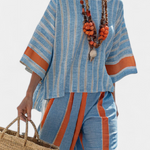 Elise Cunningham | Striped Linen Two-Piece Set For Women