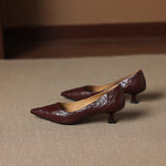 Michèle™ | Elegant Low Heel Court Shoes