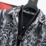 Retro Leopard Print Loose Casual Shirt